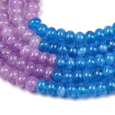 Окрашенные природные белый нефрит бисер пряди&nbsp;G-Z135-C02-1