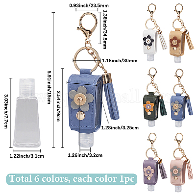 6 шт. 6 цвета или настольные пустые дорожные брелки для бутылок KEYC-SC0001-57A-1