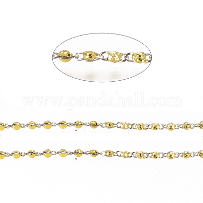 Латунная цепочка из бисера ручной работы CHC-G011-08P-01-1