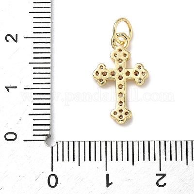 Латунные микро проложить кубического циркония подвески KK-I379-13G-02-1