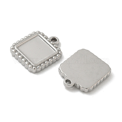 Оправы для подвесок из нержавеющей стали 304 в виде кабошонов STAS-D127-01P-1