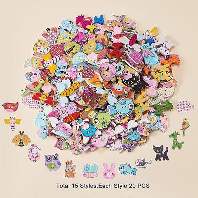 Деревянные пуговицы BUTT-PH0004-03-1