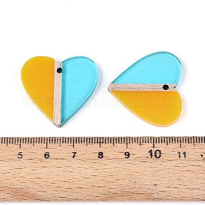 Прозрачные подвески из смолы и дерева RESI-T057-79-1