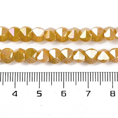 Стеклянные бусины с гальваническим покрытием  EGLA-B009-05A-03-1