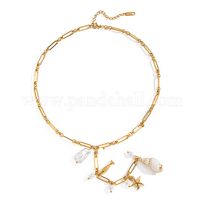 Модные ожерелья с подвеской в виде морской звезды и морской звезды из нержавеющей стали 304 KI2842-1