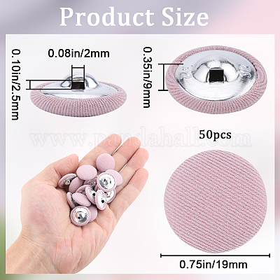50 шт. пуговицы из ткани с 1 отверстиями DIY-GF0008-50B-1