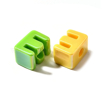 УФ-покрытие непрозрачные акриловые европейские бусины SACR-Z007-01E-1