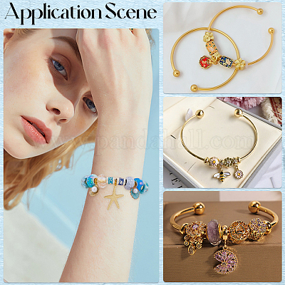 6шт стойка покрытая латунью изготовление браслета-манжеты KK-BBC0013-98-1