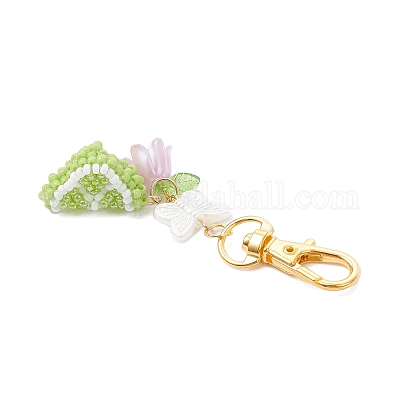 Подвески из стеклянных бусин ручной работы HJEW-MZ00349-03-1