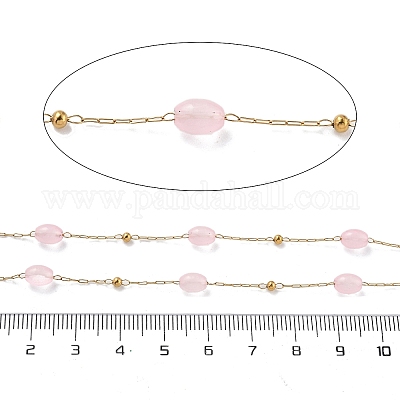 Цепочки из натурального окрашенного нефрита и бусин из нержавеющей стали 304 CHS-K021-08B-01-1