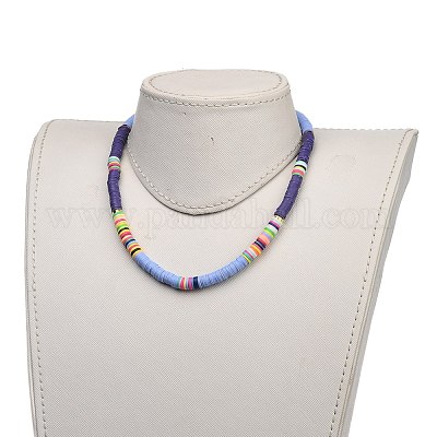 Колье из бисера ручной работы из полимерной глины хэйши NJEW-JN02910-1