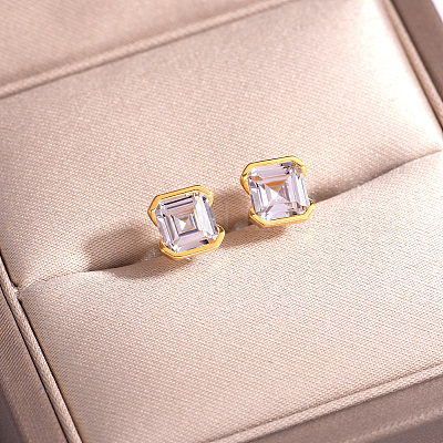 Элегантные серебряные серьги-гвоздики s925 с цирконом для женщин. ZG4220-1