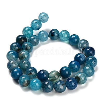 Окрашенные естественный агат бисер пряди G-G203-10I-12mm-1