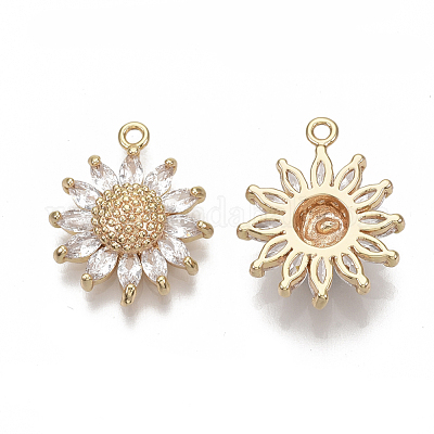 Латунные микро проложить кубического циркония подвески KK-S354-079-NF-1