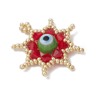 Подвески-звезды из стеклянных бусин PALLOY-MZ00624-03-1