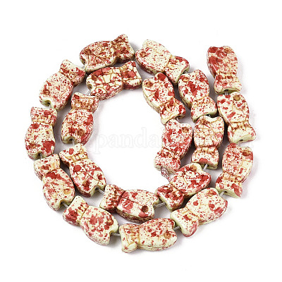 С напылением окрашенные синтетические бирюзовые бусинки TURQ-T004-16C-1