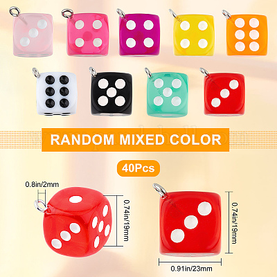 Dice Charm, Charms for Bracelets and Necklaces