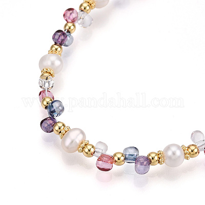 Латунные стеклянные бисерные браслеты для женщин BJEW-T022-09G-1