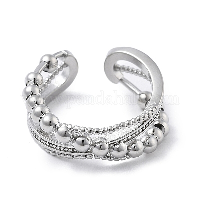 Вращающиеся открытые манжетные кольца для женщин RJEW-S402-02P-1
