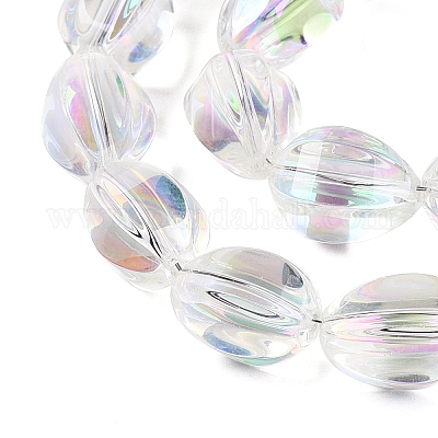 Стеклянные бусины с гальваническим покрытием &nbsp;EGLA-T028-01C-1