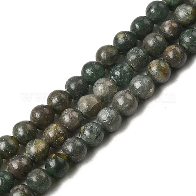 Естественный зеленый апатит бисер пряди G-K350-C04-6mm-1