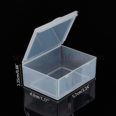 Jewerlry Findings and Other Small Items BENECREAT 12 Pack 2.2x1.7x0.8 Rectangle Frosted Clear Plastic Bead Storage Containers Box Case for Pins Coins Tiny Bead