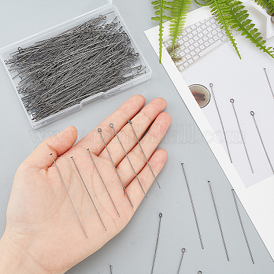 360 шт. 6 шт. латунных штифта с ушком и штифтов с плоской головкой KK-HY0001-20-1