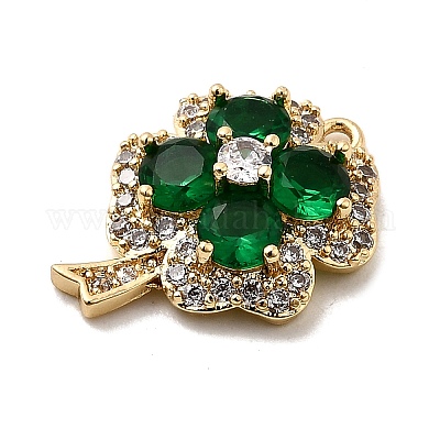 Латунные микро проложить кубического циркония подвески KK-H089-19G-1