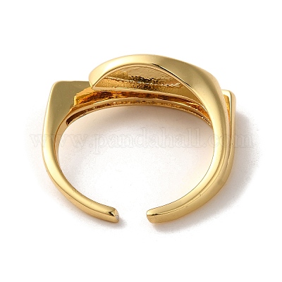 Регулируемые кольца из латунного микропаве из циркония RJEW-K259-01A-G-1