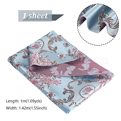 1 м полиэфирной ткани с цветочным узором AJEW-GA0008-38-1