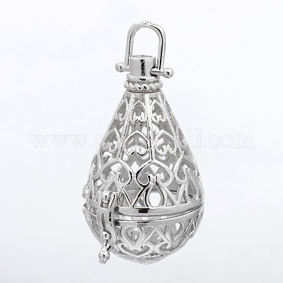 Латунные подвески с ажурной резьбой KK-P026-02P-NR-1