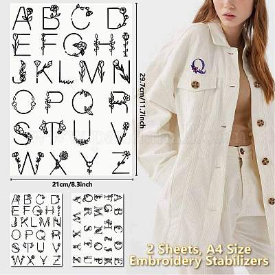 Эскиз водорастворимого средства для вышивания ПВА DIY-WH0514-005-1