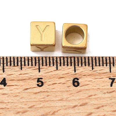 Европейские бусины из нержавеющей стали 304 STAS-D382-02Y-G-1