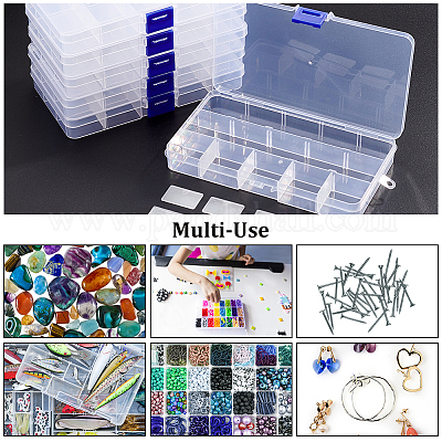 Wholesale SUPERFINDINGS 4 Pcs 15 Grids Bead Organizer Containers