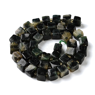 Натуральные изумрудные бисерные пряди G-G053-B22-03-1