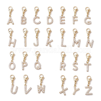 26 шт. 26 стиля латунных и пластиковых искусственных жемчужных подвесных украшений HJEW-JM03174-1