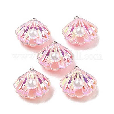 Подвески из искусственного жемчуга из смолы с переливающимся блеском RESI-I062-01B-1