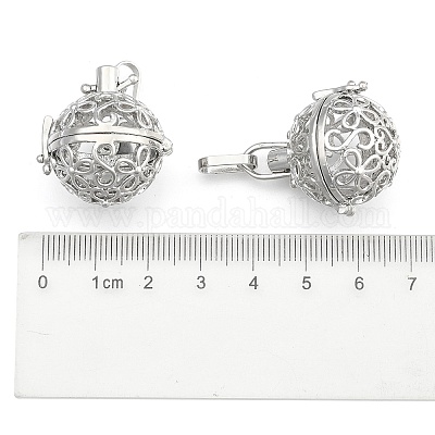 Экологически чистые полые латунные круглые подвески в клетке KK-L143-02-NR-1