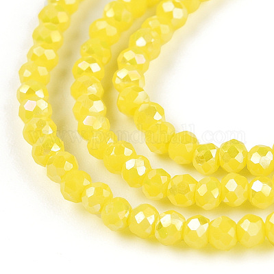 Стеклянные бусины с гальваническим покрытием  EGLA-A034-P1mm-B03-A-1