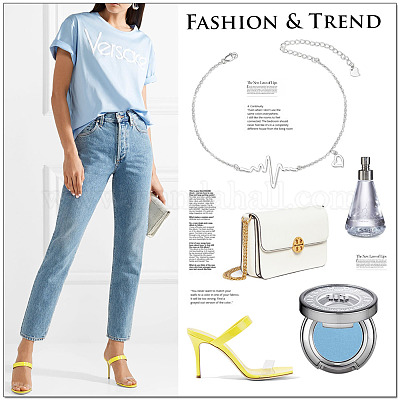 Браслеты на ногу из стерлингового серебра с родиевым покрытием JA163A-1