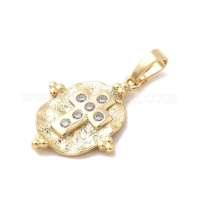 Латунные микро проложить кубического циркония подвески KK-H089-33G-01-1