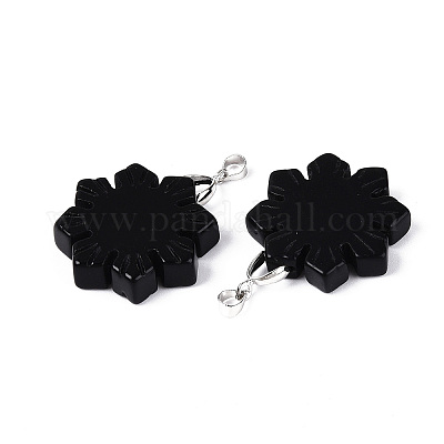 Природные подвески обсидиана G-T144-12K-1