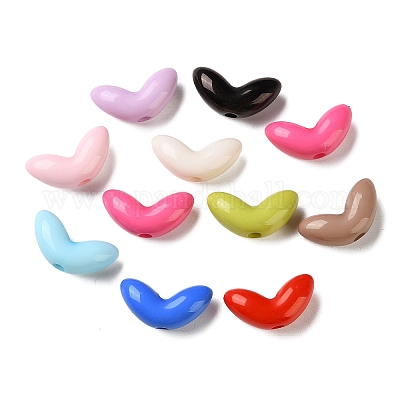 Непрозрачные акриловые бусины OACR-P034-08A-M-1