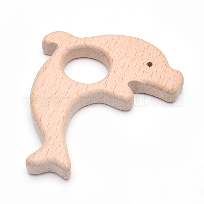 Неокрашенные бука большие подвески WOOD-Q031-02-LF-1