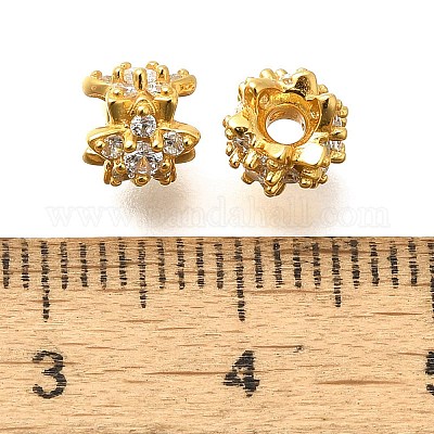 925 бусина из чистого серебра с микропаве и прозрачным фианитом STER-B006-14G-1