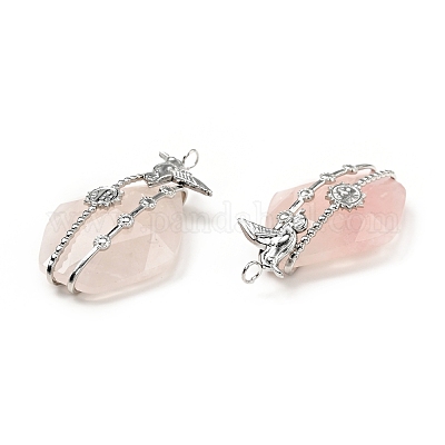 Природного розового кварца подвески G-C246-02P-1