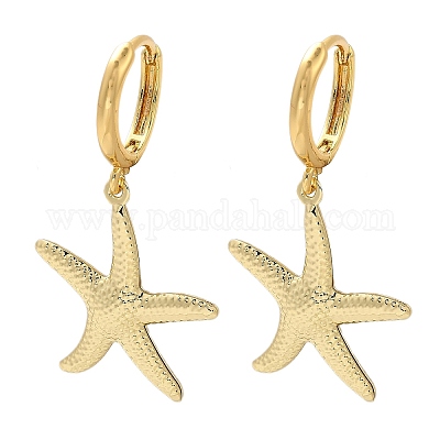 Латунные серьги обруча EJEW-Q036-03C-G-1