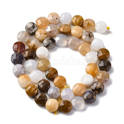 Природные голубые халцедон бисер пряди G-C179-A47-03-1