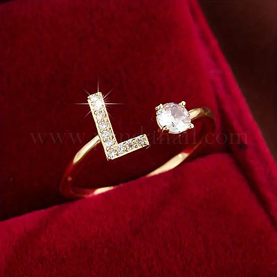 Латунные микро проложить манжеты кольца кубического циркония WG75066-12-1