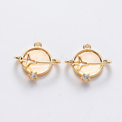 Латунь кубический цирконий вселенная космические прелести KK-T049-037G-NF-1